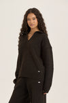 LOOM by Archive Design Studios Knit Collared Sweatshirt