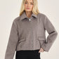 LOOM by Archive Design Studios Wool Blend Collared Zip Up Jacket