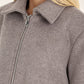 LOOM by Archive Design Studios Wool Blend Collared Zip Up Jacket
